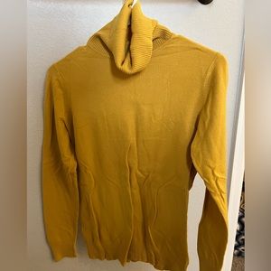 Yellow turtle neck sweater